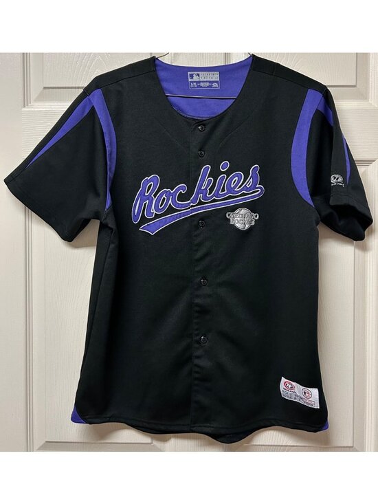 True Fan Other - Colorado Rockies Black & Purple MLB Jersey XL Youth True Fan Series Baseball Fan